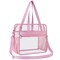 Clear Bag Clear Tote Bag Stadium Approved,Stadium Security Travel & Gym Clear Bag for Work (Pink)